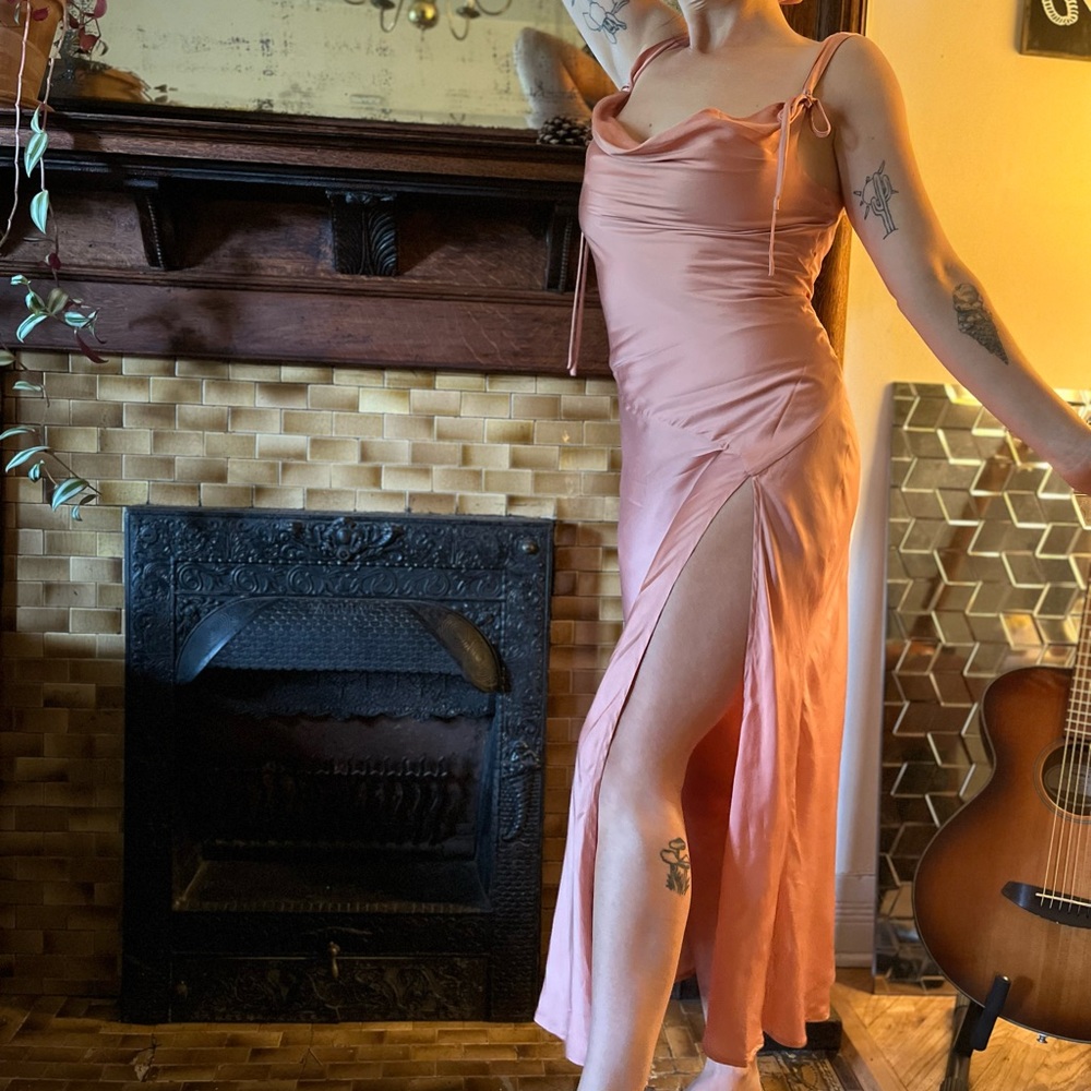 VRG girl pink maxi dress